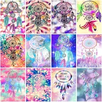 5d diamond painting dreamcatcher cross stitch kits mosaic embroidery full square round set rhinestone pictures decoration home