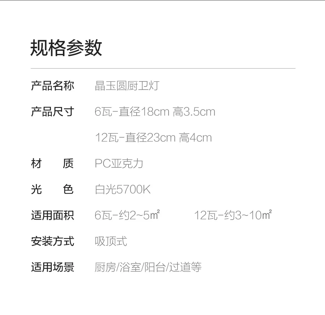Xiaomi Youpin ople освещение водонепроницаемое светодиодное освещение для кухни, балкона, прохода, высокое качество, светодиодный фитиль IP44, водонепроницаемый, энергосберегающий