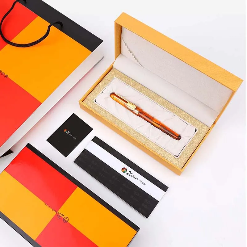 Перьевая ручка из акрила и агата pimio 975 в подарочной коробке | Канцтовары для офиса