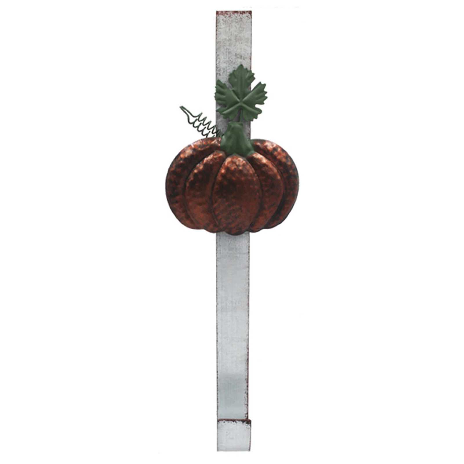 

Metal Wreath Hanger For Front Door Christmas Decoration Metal Over The Door Single Hook With Pumpkin Decoration