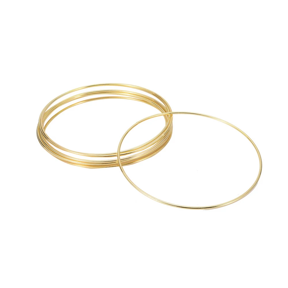 Рождественский металлический Железный золотой цвет обруч венок Свадебный декор