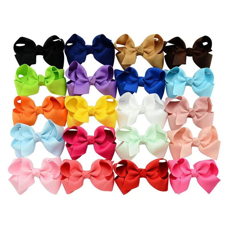 

4PCS/LOT Hairclip 8Cm 4 Corners Handmade 3 D Bowtie Photograph Children Hair Clips Hairpin Buckle Baby Hair Clips 2021