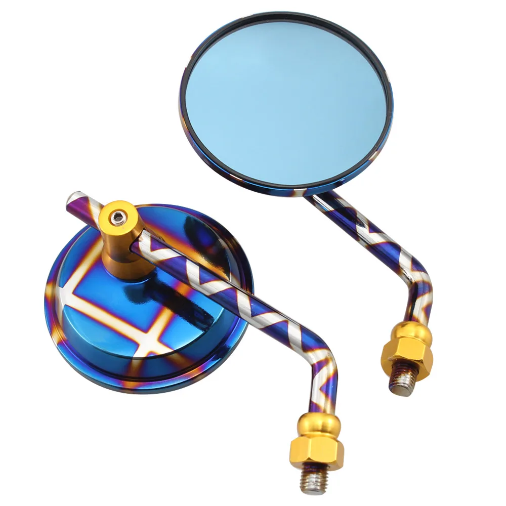 Универсальное круглое зеркало заднего вида для скутера мотоцикла 10 мм крепление