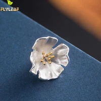 925 sterling silver poppies flower brooch pin for women handmade vintage jewelry chinese style luxury suit dress brooches