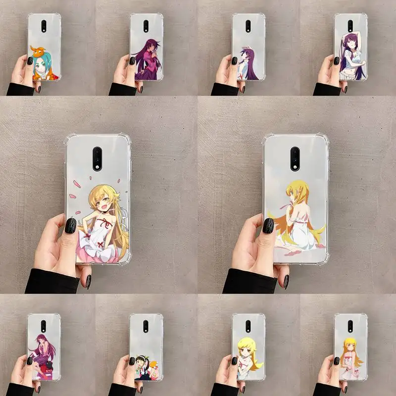 

Monogatari anime Phone Case Transparent For OnePlus MEIZU MEITU M 7 8 9 16 17 T PRO XS moible bag