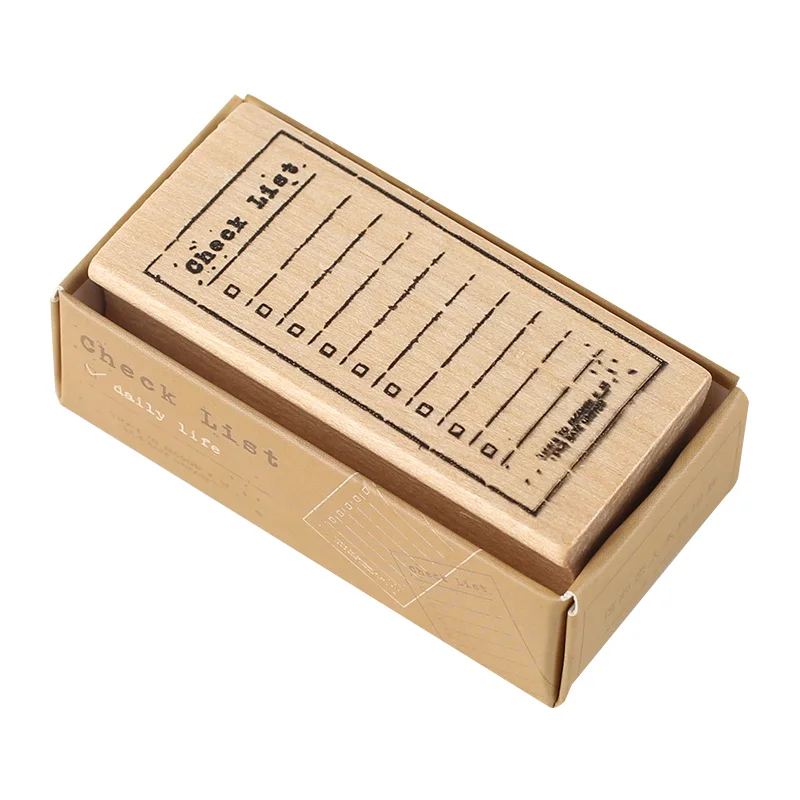 Ретро контрольный список недели записи Дерево Печать планировщик деревянный