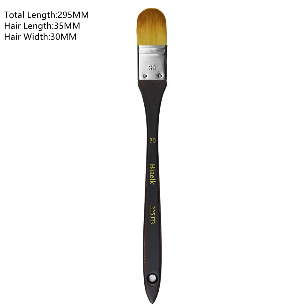 High Quality 1PC 225FB Taklon Hair Wooden Handle Watercolor Acrylic Artist Art Tool Supplies Paint Brush For Drawing enlarge