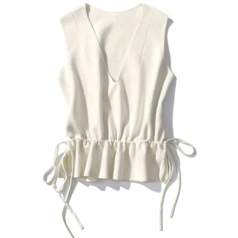 Демисезонный женский кашемировый жилет новый пуловер с V образным вырезом