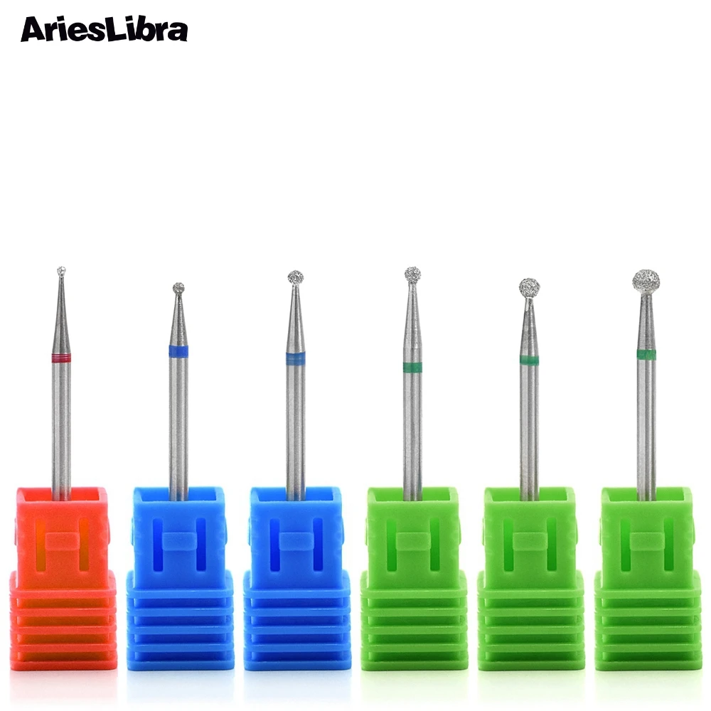 1 шт. алмазные сверла для Ногтей Шариковая вращающаяся фреза маникюра и педикюра