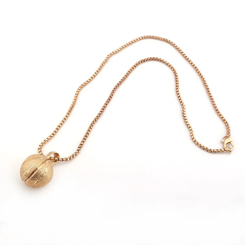 

Basketball Shape Pendant Necklace Basketball Fans Necklaces Hip Hop Necklace Jewelry for Men