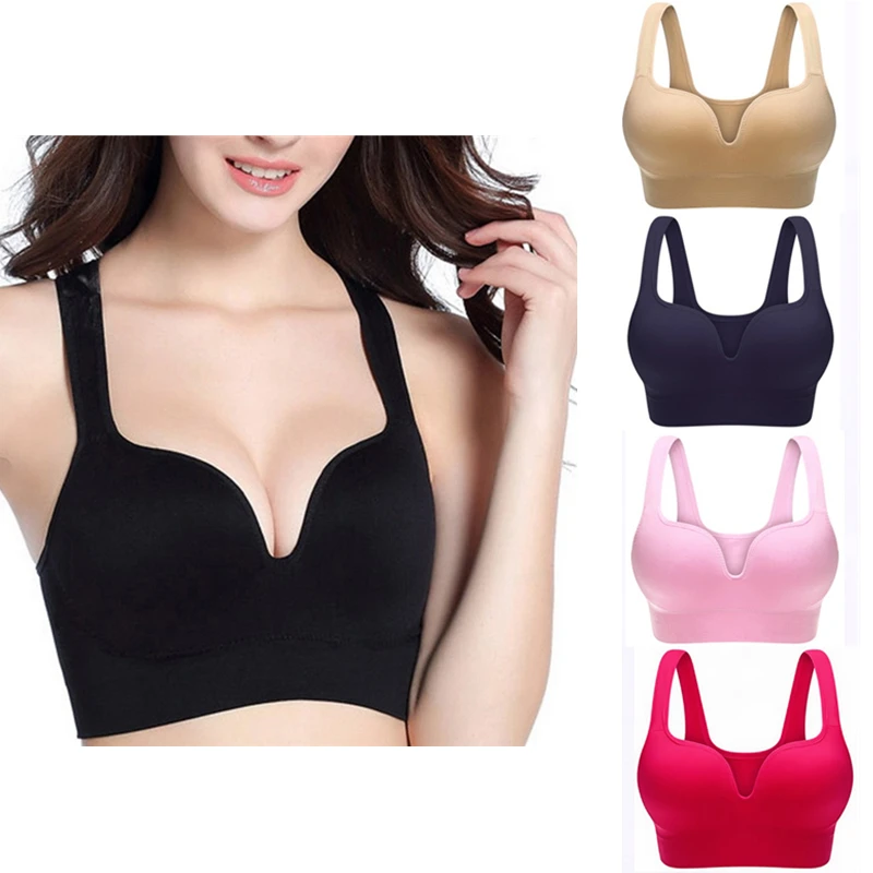 

Seamless Bra Plus Size Bras For Women Cotton Breathable Underwear Wireless With Pads Push Up Bra Thin Soft Sexy Lingerie