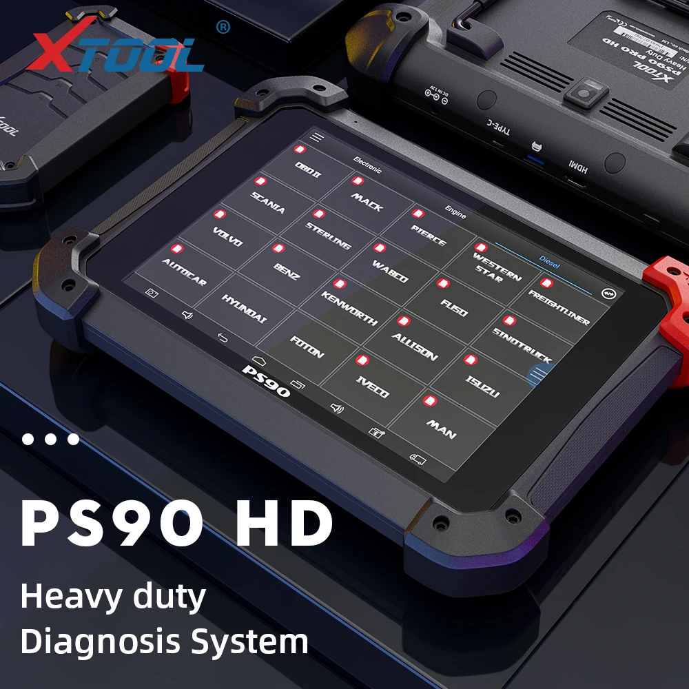 XTOOL PS90 HD OBD2 диагностический инструмент Мощный Автомобильный сканер грузовик с