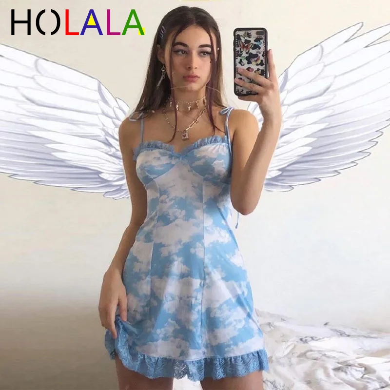 HOLALA Плиссированное сексуальное облегающее платье на тонких бретельках весна