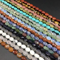 68mm natural crystal stone agates tiger eye oval egg shaped facet loose beads for jewelry making diy necklace accessories 15