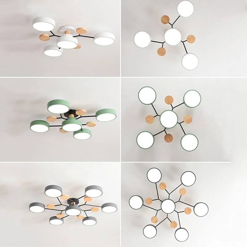 $35.70 Nordic style tree branch creative LED white & gray & gray color ceiling lamp for living room bedroom study hall restaurant