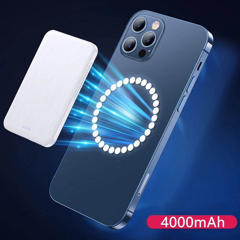

For 2021 NEW Magsafe Charger Magnetic Power Bank For iphone 12 12Pro 12proMax 12mini Magnet Wireless Charging External Battery