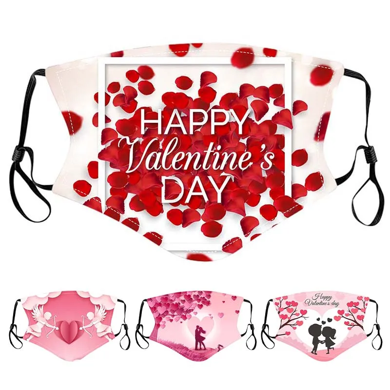 

2022 New Heart-Shape Mask For Women Men Chic Adult Dust-Proof Breathable Multi-Layer Cotton Protective Mask Couple Mask Jewelry