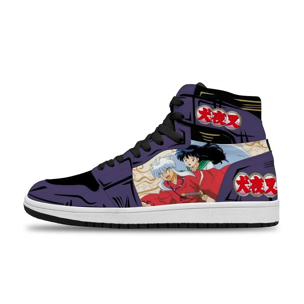 

Популярные японские аниме мультфильмы Inuyasha Diy печатные спортивные Нескользящие повседневные ботинки для мужчин унисекс модная обувь
