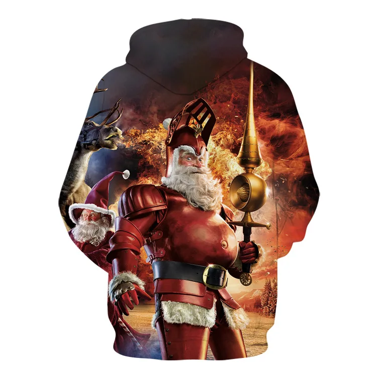 Унисекс солдат общий Санта Клаус Рождество 3D цифровой принт свободный свитер с