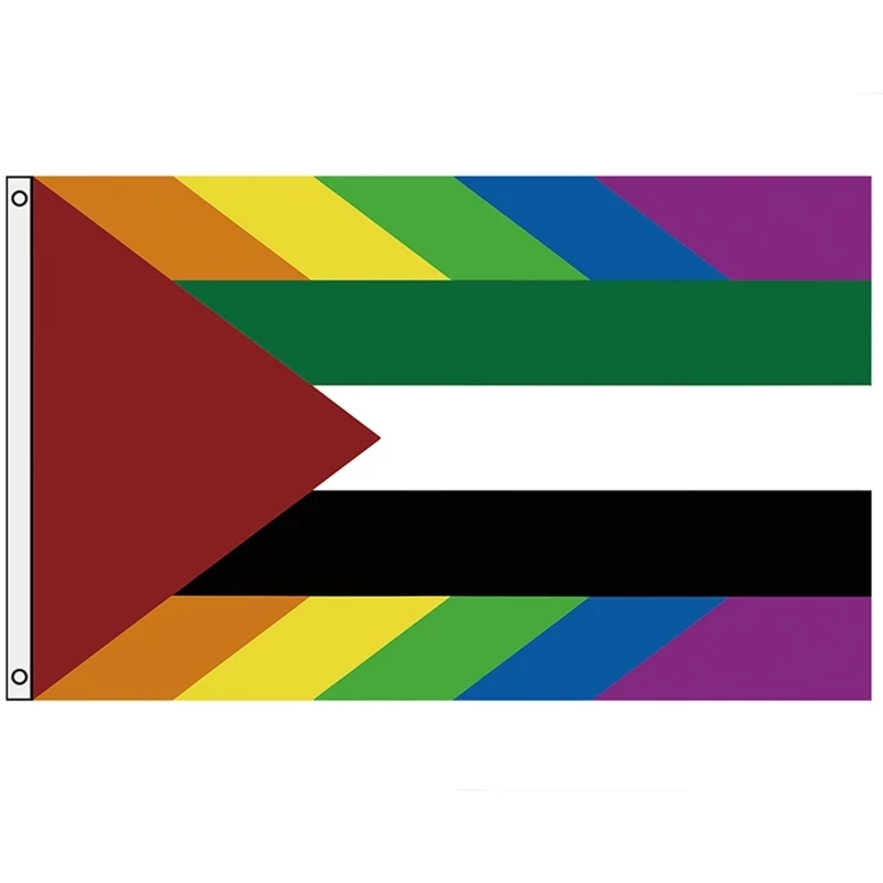 

60x90cm/90x150cm/120x180cm LGBT Gay rainbow Progress Pride flag
