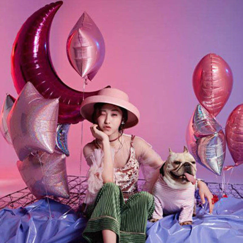 7pcs/lot 30 Inch Large Moon Foil Balloons Gold For Birthday Holiday Party Globos Supplies Wedding Site Layout Decoration Kid Toy | Дом и сад