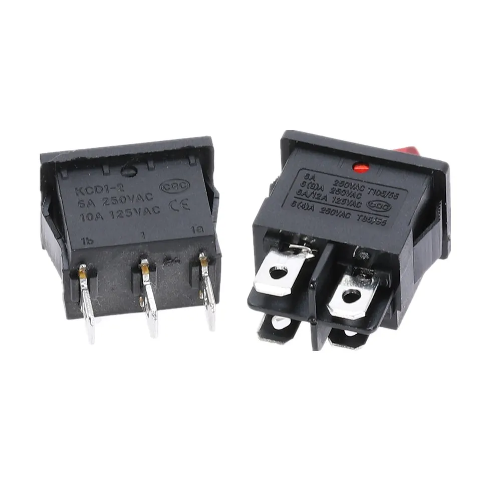 KCD1 3PIin 4Pin автомобильный кулисный переключатель 6A/10A 250В/125В AC ВКЛ-ВЫКЛ со
