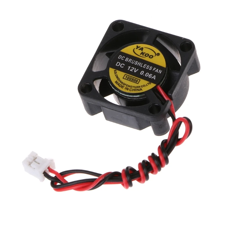 

DC 12V 0.06A 2-Pin 25x25x10mm PC Computer CPU System Brushless Cooling Fan 2510 J0PB