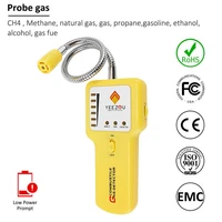 techamor y201 portable handheld methane propane combustible natural gas leak sniffer detector sound visual alarm flexible sensor