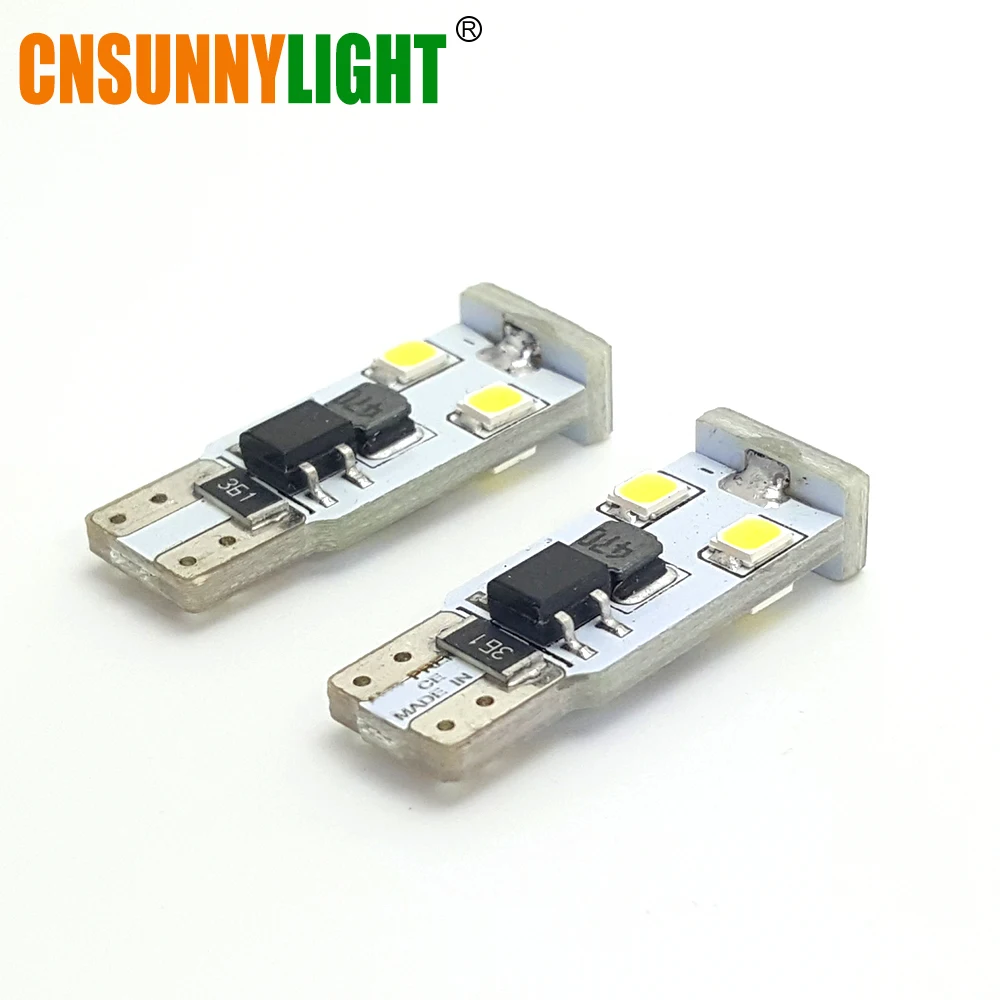 Светильник CNSUNNY супер яркий светодиодный T10 W5W 194 168 2835 6SMD Canbus без ошибок 12 В