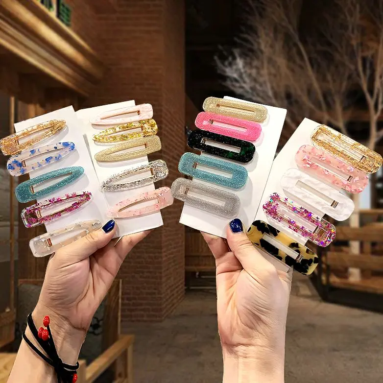 Новые модные детские шпильки для волос девочек блестящие полые капли