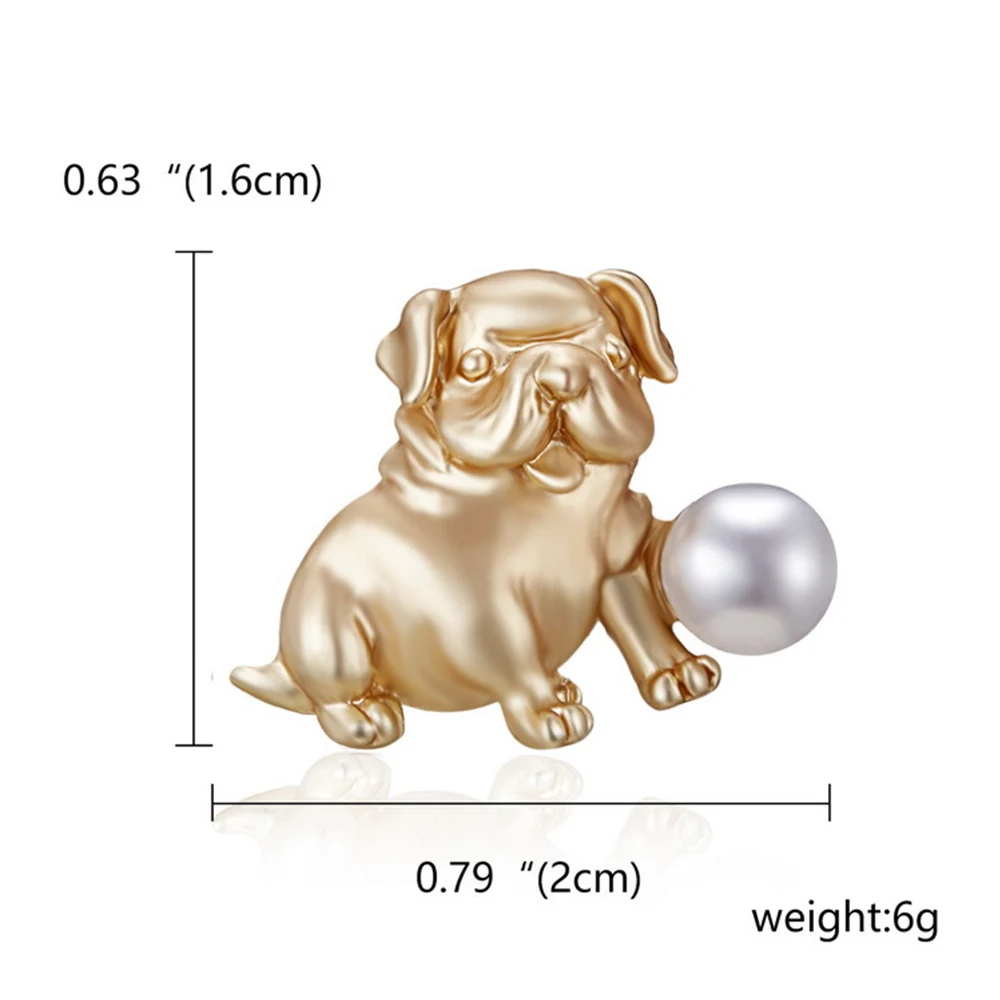 Dog 1 шт., металлическая брошь в форме лошади, милые Мультяшные аксессуары, значки, декоративные броши, булавка на лацкане для женщин и мужчин, ювелирное изделие, подарок - Окраска металла: Dog