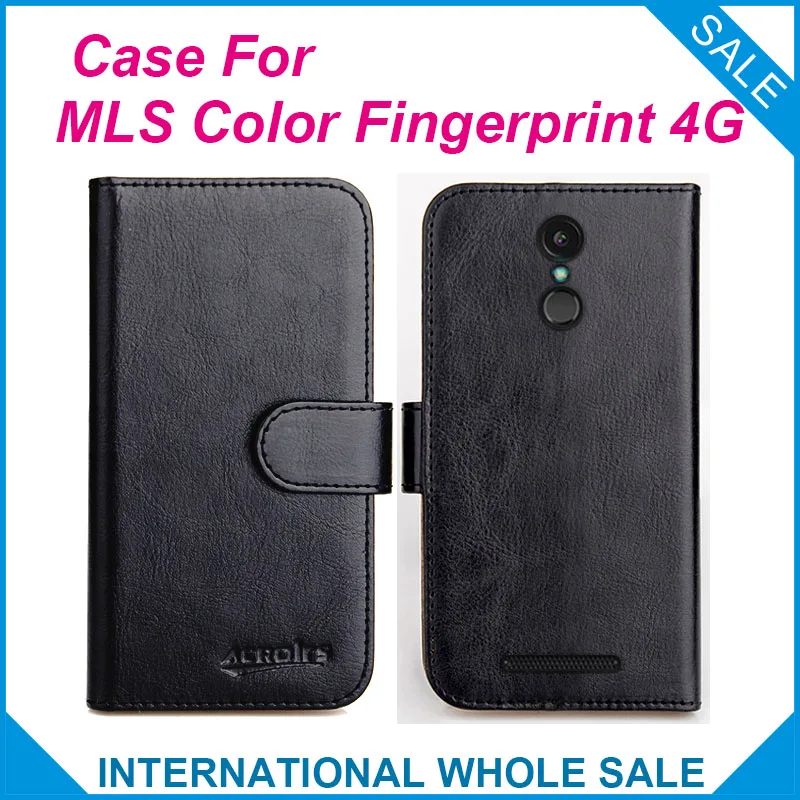 Оригинал! MLS цветной отпечаток пальца 4G чехол 6 цветов Высокое качество Флип