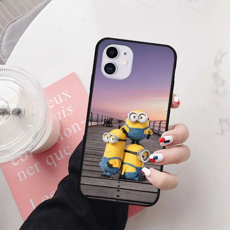 Милый мультяшный чехол с миньонами чехлы для iphone 11 PRO MAX X XS XR 4S 5S 6S 7 8 PLUS SE 2020 |