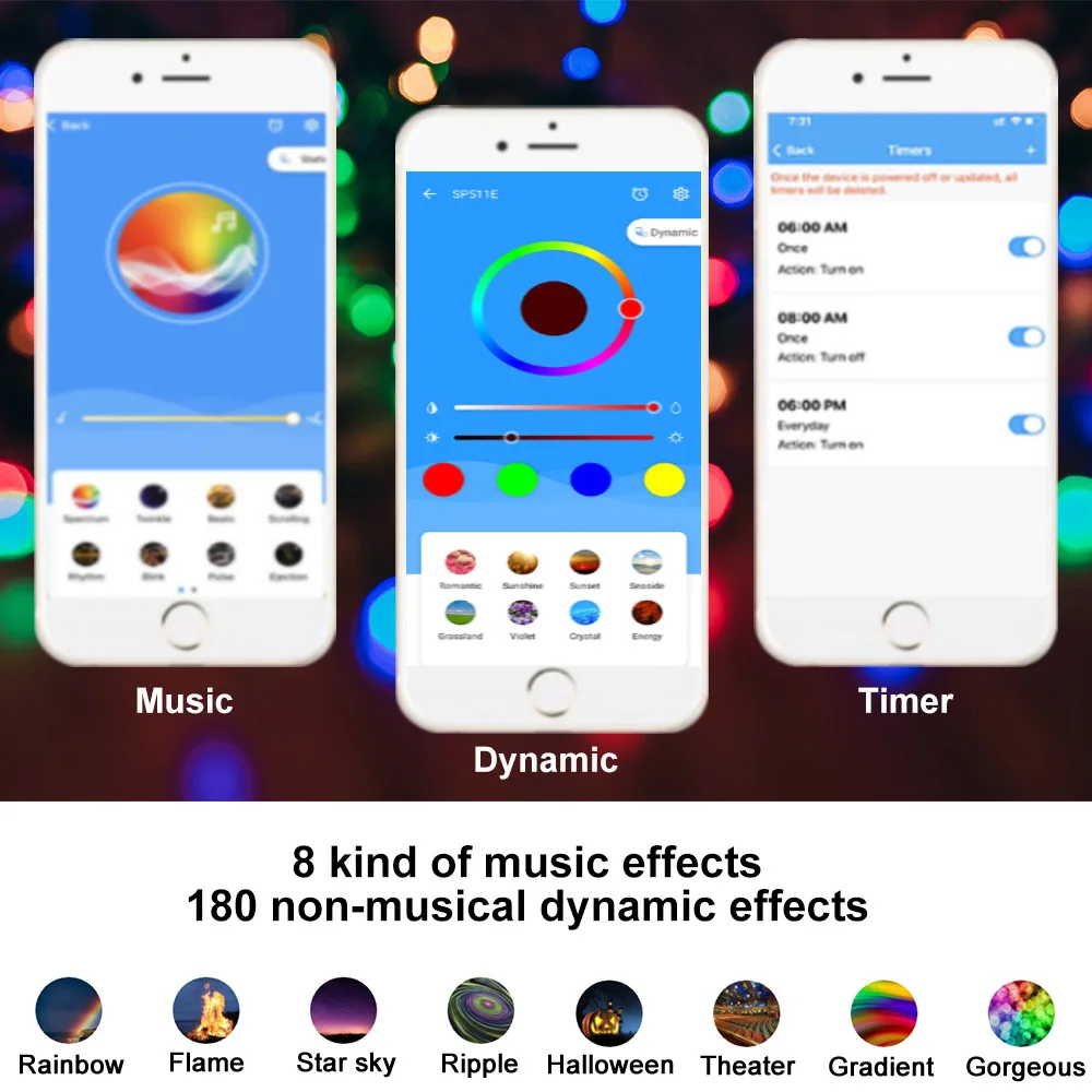 Светодиодная смарт-лента WS2811 12 В постоянного тока RGB с Wi-Fi голосовым управлением