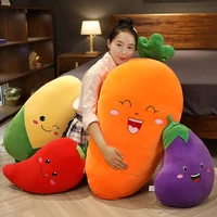 3050cm cartoon vegetables plush toy cute carrot eggplant chili corn plant pillow cushion stuffed plush doll for kids