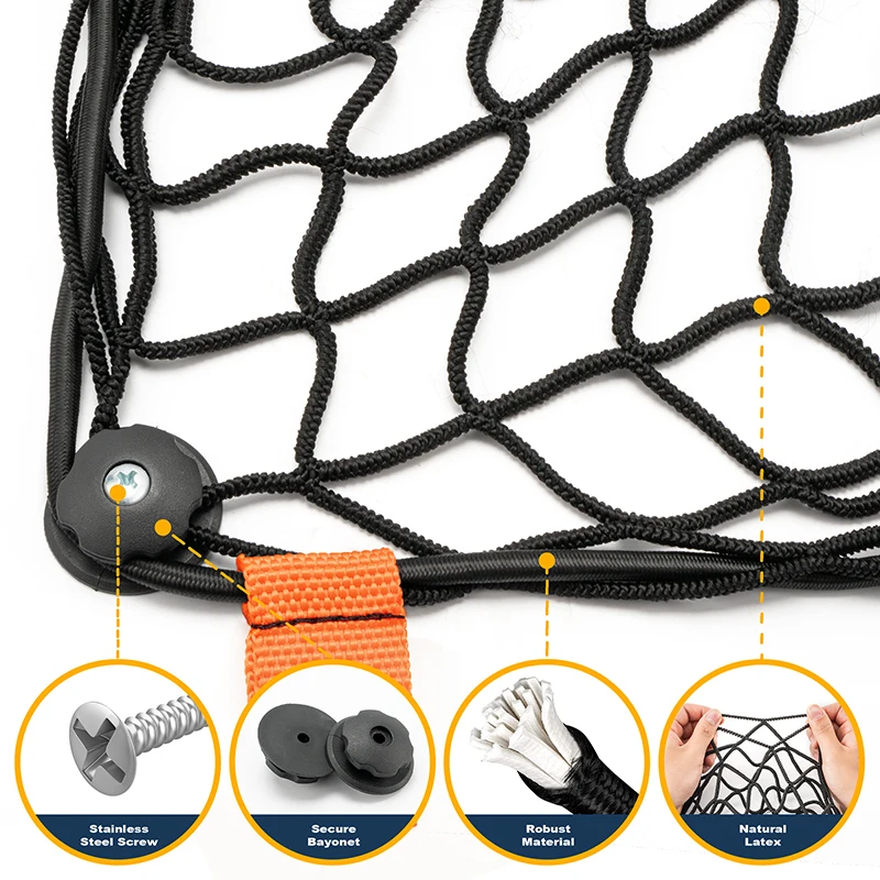 Выдвижной сетчатый черный резиновый трос для безопасного переноса внешнего