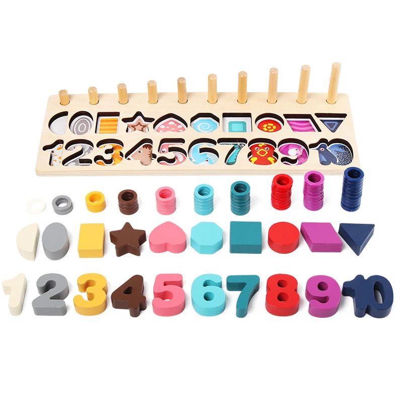 Montessori Educational Toys For Children Kindergarten Mouse Thread Cheese Plaything Teaching Aids Math Montessori Wooden Toys