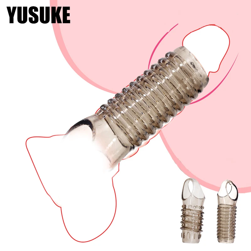 секс игрушки Увеличивающий пенис член，мужской удлинитель пениса силиконовый