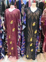 new african womens dashiki fashion abaya stylish kwa print hot drilling embroidery loose long dress free size length 150cm
