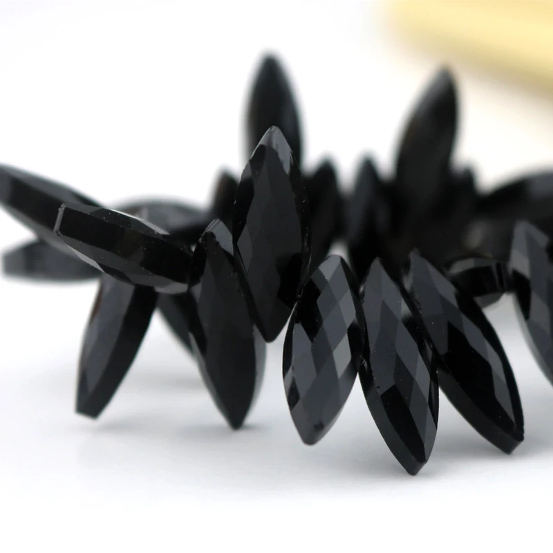 Хит продаж 10 шт./партия черный конский глаз бусины 7x22 мм модный из хрустального