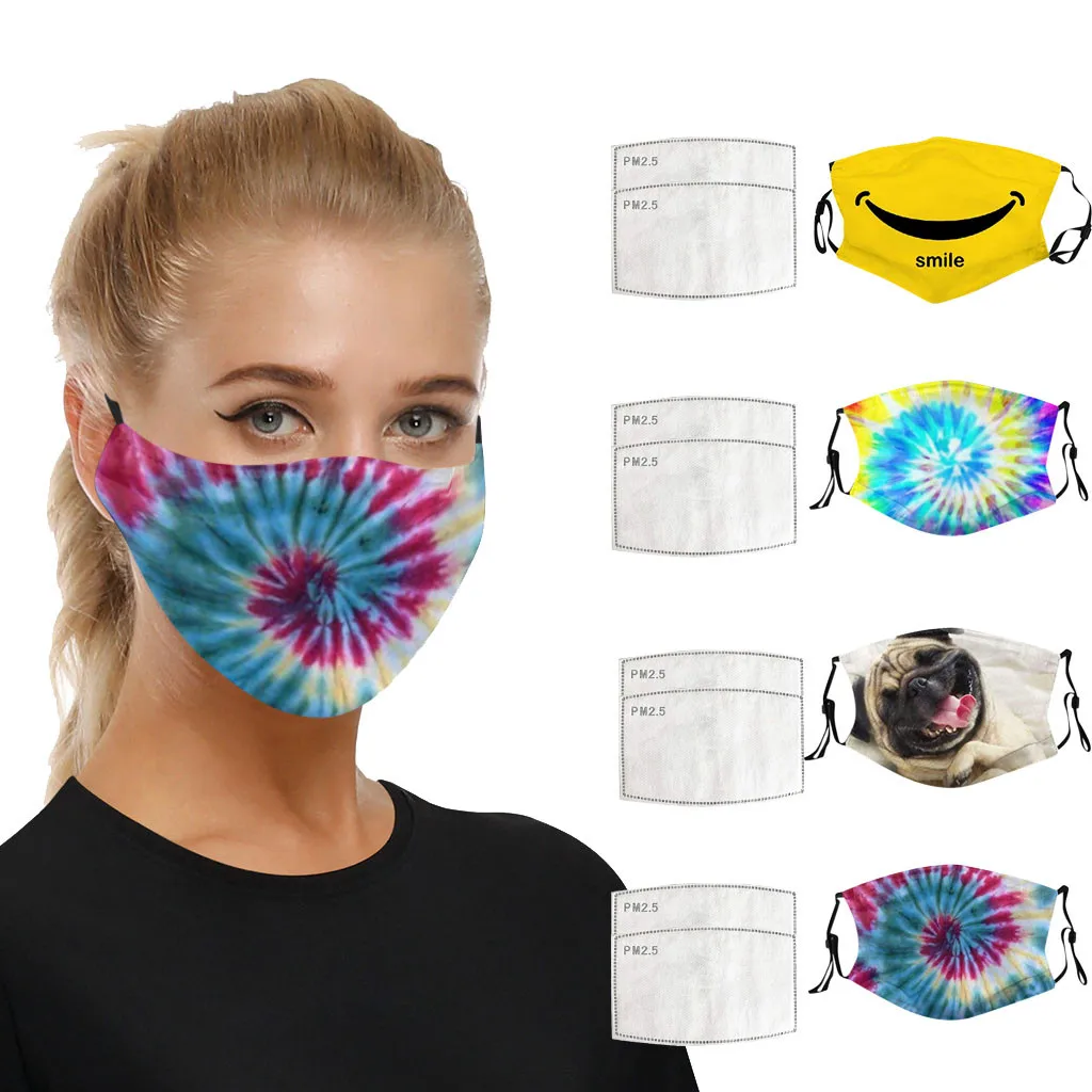 

Adult PM2.5 Breathable Flower Face Mask Printed Masks Fabric Protective Dustproof Mouth Cover Washable Reusable Mouth Mask
