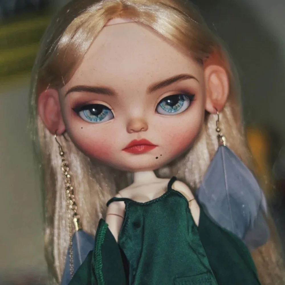 Ледяная 19 шарнирная кукла blyth с вибрирующей кожей лица волосами подарок для