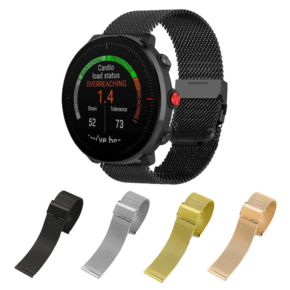 Миланская металлическая лента для Polar Vantage M Ignite Смарт часы ремешок Amazfit BIP GTR GTS 20/22