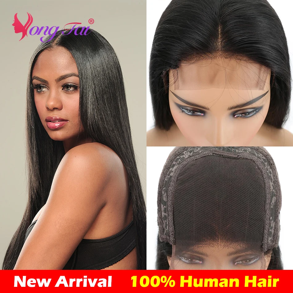 

YuYongtai Indian Human Hair Wigs 4x4 Lace Closure With Baby Hair 13x4 Lace Front Wigs For Women Human Hair Free Shipping No Shed