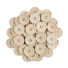 Деревянная кнопки для рукоделия с 4 отверстиями, круглая пуговица для шитья, 15 мм20 мм25 мм, аксессуары для украшения дома сделай сам