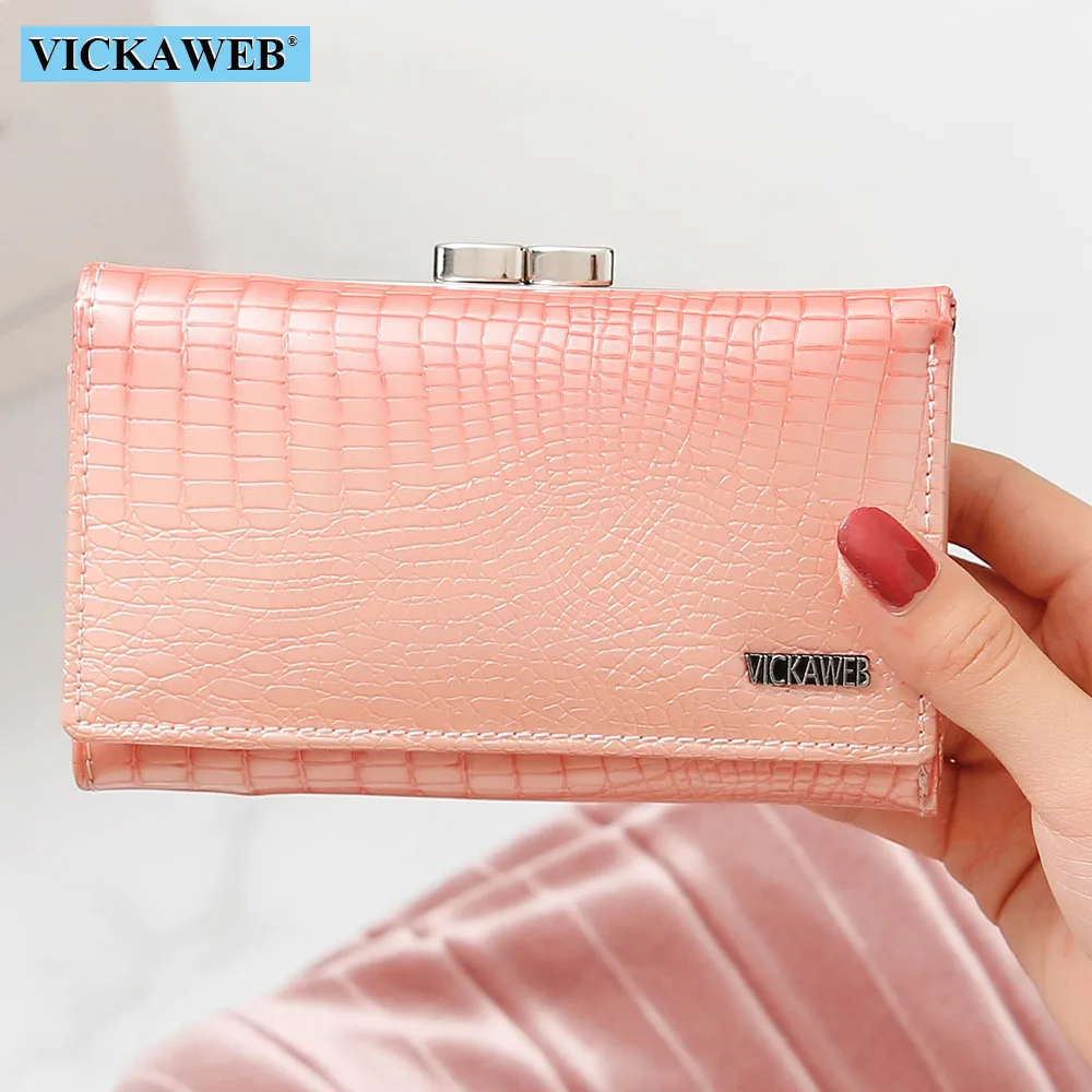 Короткий кошелек VICKAWEB для женщин модные бумажники из натуральной кожи