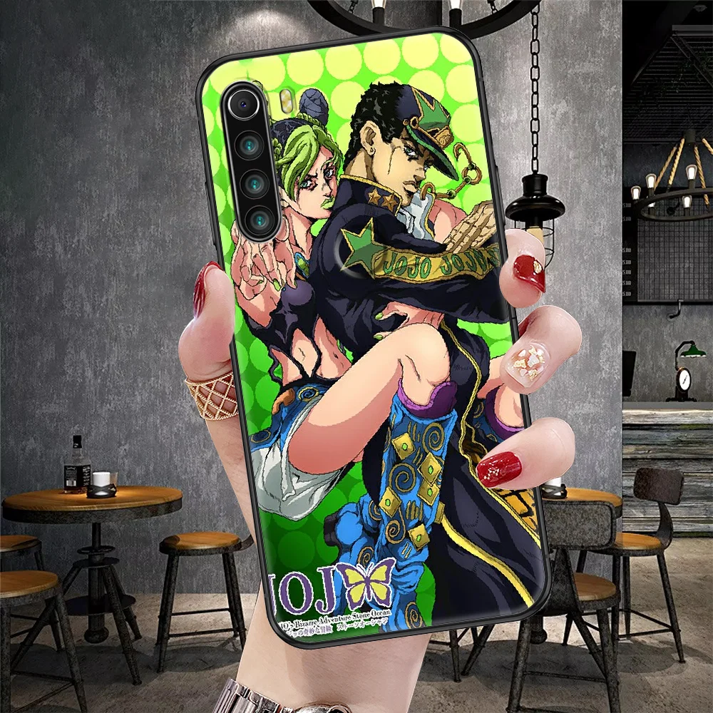 Jolyne Cujoh JOJO Stone Ocean чехол для телефона Xiaomi Redmi Note 7 8 9 10 7A 8T 9A 9T 9S 10S Pro черный мягкий