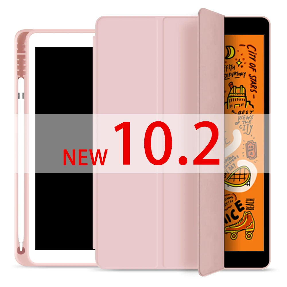 Для ipad чехол карандаш держатель Funda для ipad 6-го поколения для ipad Mini 5 ipad 10,2 / 9,7 чехол - Цвет: new pink 10.2