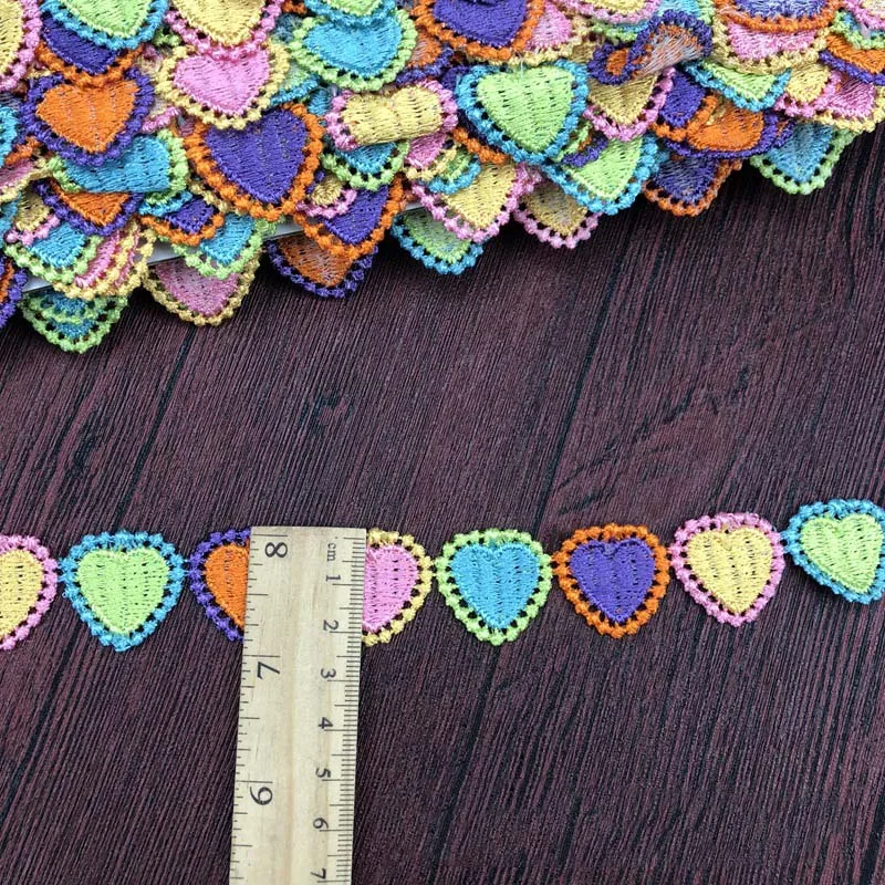 15 ярдов кружевные планки лента для рукоделия в форме сердца кружевная шитье