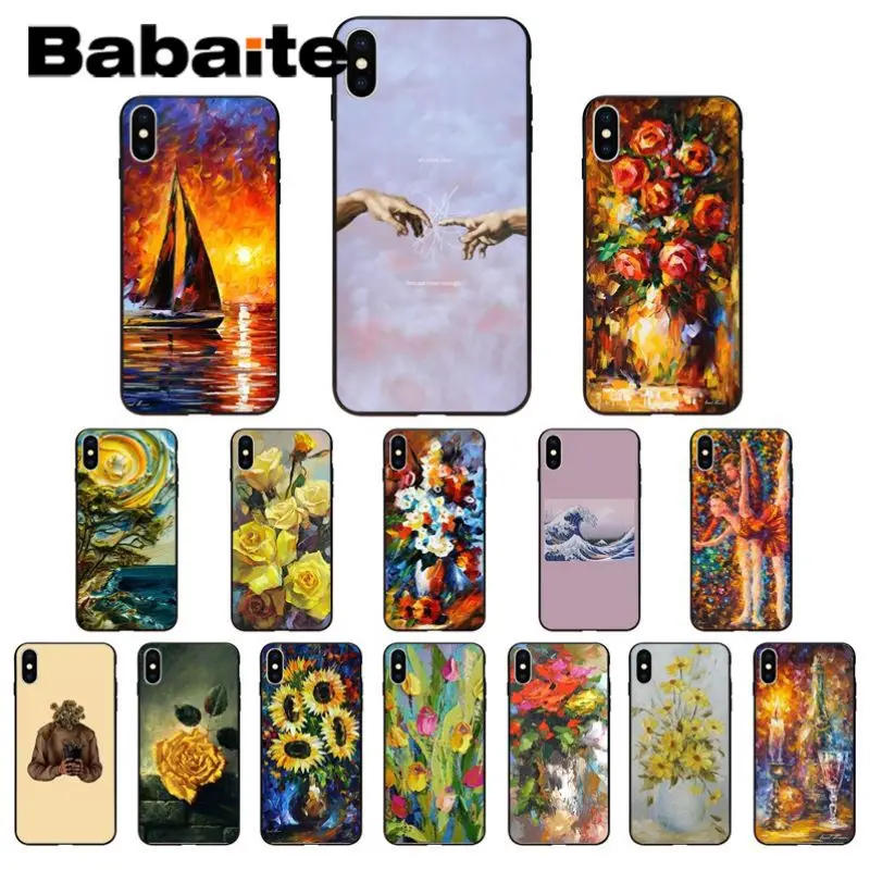 Для iphone 11pro max сохранения внешнего вида желтый цветок Масляная картина мягкий